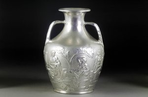 En viktoriansk sølvkopi av Portland Vase, 1844 av English School