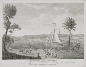 En utsikt over byen og havnen i Montego Bay, i Parish of St. James, Jamaica, tatt fra veien som fører til St. Ann