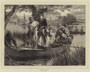 A Water Party (gravering) av English School
