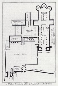 Et vestlig kloster, plan for St Augustine