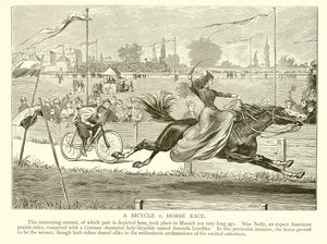 Et sykkel- vs hesteveddeløp av English School