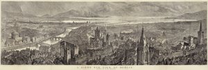 Et fugleperspektiv av Dublin av English School