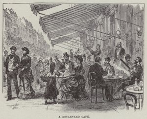 Ein Boulevardcafé (Stich)