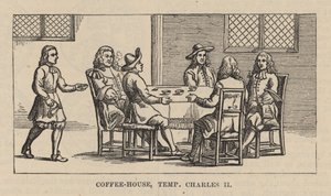Et kaffehus i Charles II-tiden av English School