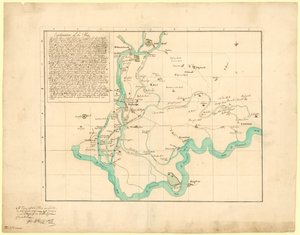 En kopi av planen anslått i år 1721 for å bringe en ny elv fra Uxbridge, korrigert, 6. februar 1766 av English School