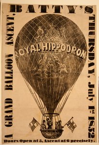 En storslått ballongoppstigning, Battys, torsdag 1. juli 1852