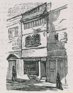 Et hus i Spitalfields, London av English School