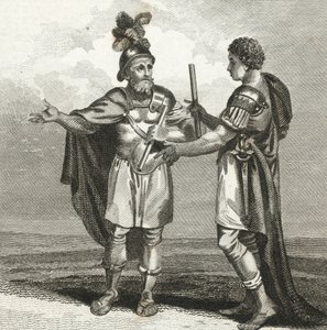 Et møte mellom Scipio og Hannibal (gravering) av English School