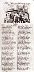 En prognose på W. Laud avdøde biskop av Canterbury skrevet Ano Dom, 1641, som følgelig har skjedd, 1645 av English School