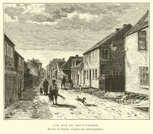 En gate i Saint-Pierre, Saint Pierre og Miquelon av English School
