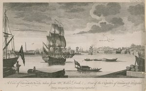 En utsikt over Greenwich Reach, tatt fra Mr Wellss Dock av English School