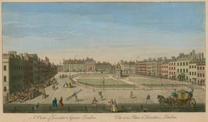 Utsikt over Leicester Square, London av English School
