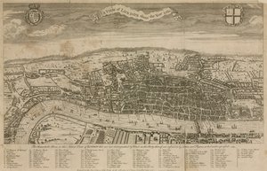 En utsikt over London rundt år 1560 av English School