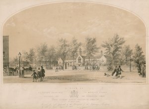 Utsikt over St Peters Hospital, Newington Street, Southwark av English School