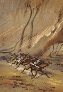 En virvelvind av sand i Sahara av English School