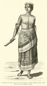 En kvinne fra Isle of Rotti, vest for Timor, blandet rase, med mye av typen hindu av English School