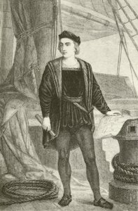 En ung Christopher Columbus (1451-1506), genovesisk oppdagelsesreisende av English School