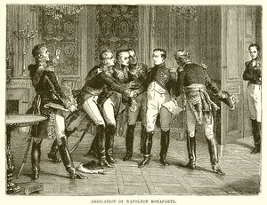 Abdikasjon av Napoleon Bonaparte av English School