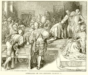 Abdikasjon av keiseren Charles V av English School