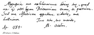 Abraham Ortelius av English School