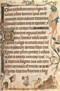 Legg til 42130 f.173 Stabling av maisskiver, fra Luttrell Psalter, påbegynt før 1340 for Sir Geoffrey Luttrell (1276-1345) (vellum) av English School