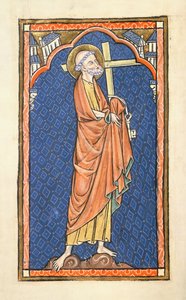 Legg til 50 000 f.7v St. Peter, fra Oscott Psalter, ca. 1270 (vellum) av English School