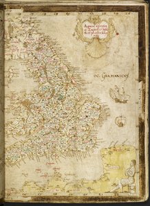 Legge til. 62540, ff.3v-4, Kart over Storbritannia og Irland, fra 