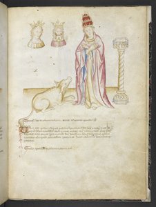 Legg til MS 15691 'Joachim Abbatis de Curatio, og Anselm, biskop av Marsicani, Vaticinia xxx av de romerske pavene; scil., av Nicholas III. til Innocent VIII', ca. 1500 (blekk og farge på lerret) av English School