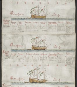 Legg til MS 22047 f.3r, topp til bunn: The Tiger, The Bull and The Salamander, fra 
