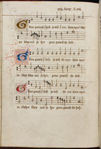 Legg til MS 31922, f. 37v, Henry VIIIs "Green Growth the Holly" (vellum) av English School