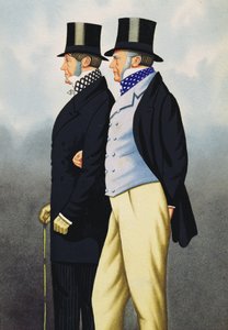 Admiral Henry John Rous (1795-1877) og George Payne (1803-78), Fathers of the Turf (wc på papir)