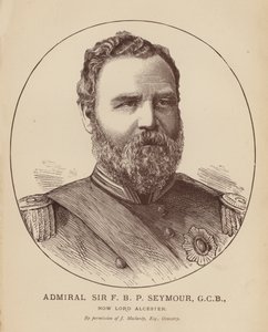 Admiral Sir FBP Seymour, GCB, nå Lord Alcester (gravering) av English School