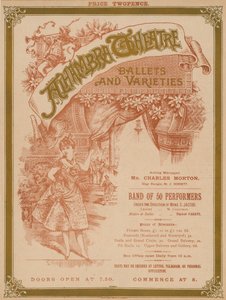 Annonse for Alhambra Theatre, Leicester Square, London av English School