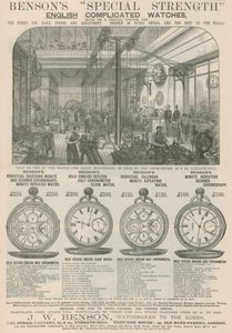 Annonse for Bensons Special Strength English Complicated Watches av English School