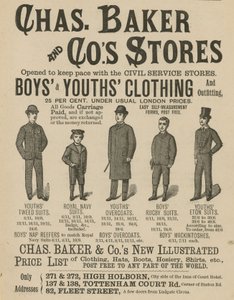 Annonse for Chas Baker & Cos Stores av English School