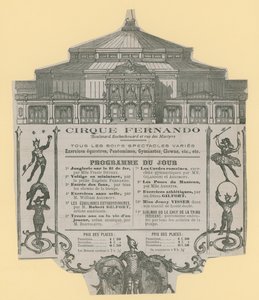 Annonse for Cirque Fernando av English School