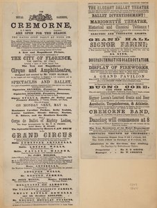 Annonse for Cremorne Gardens, London av English School