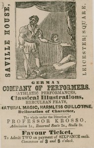 Annonse for German Company of Performers, Saville House, Leicester Square, London av English School