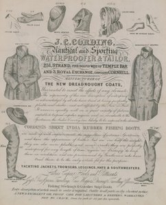 Annonse for J C Cording, Waterproofer og Tailor av English School