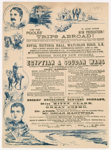 Annonse for Joseph Pooles utenlandsreiser, Royal Victoria Hall, Waterloo Road, London av English School