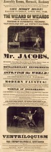 Annonse etter Mr Jacobs, tryllekunstner og buktaler av English School