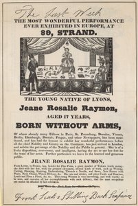 Annonsere for en opptreden av Jeane Rosalie Raymon av English School