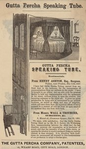 Annonse for Gutta Percha Speaking Tube av English School