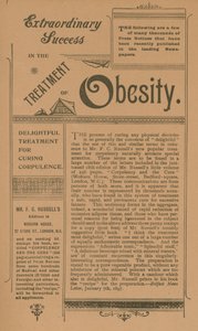 Annonse for behandling for fedme av English School