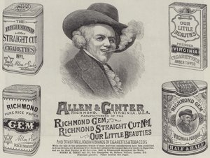 Annonse, Allen og Ginter (gravering) av English School