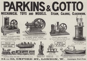 Annonse, Parkins and Gotto (gravering) av English School