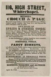 Annonse for Crouch and Page, 116 High Street, Whitechapel av English School
