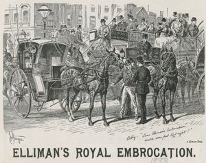 Annonse for Ellimans Royal Embrocation av English School