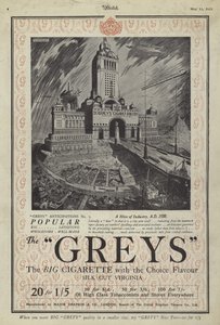 Annonse for Greys-sigaretter av English School