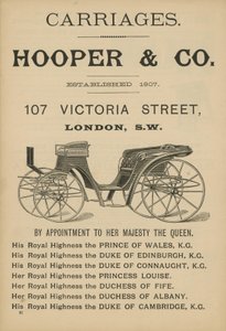 Annonse for Hooper & Co-vogner av English School